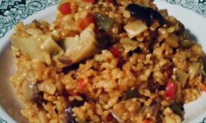 Foto receta arroz integral con verduras