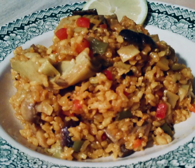 Foto receta arroz integral con verduras