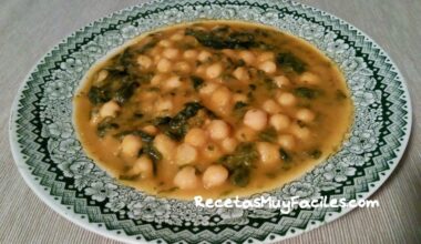 Foto receta garbanzos con espinacas