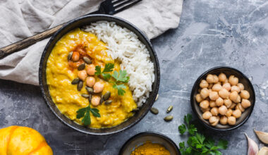 Receta de curry con garbanzos y arroz